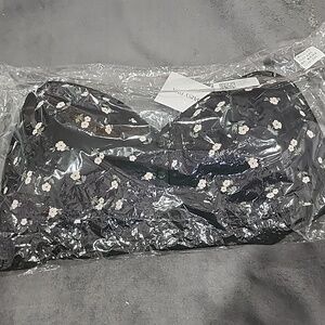 Brand New With Tags Black Floral #bra #5XL